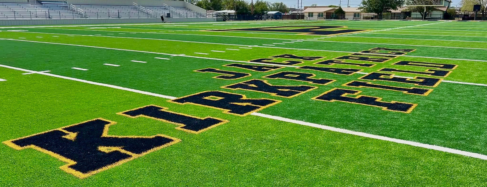 TURF’S UP! Post ISD will formally dedicate Jack Kirkpatrick Field at halftime of the Bold Gold homecoming game Friday, Sept. 4, honoring the Post and Texas Tech football legend and longtime community pillar. | COURTESY PHOTO