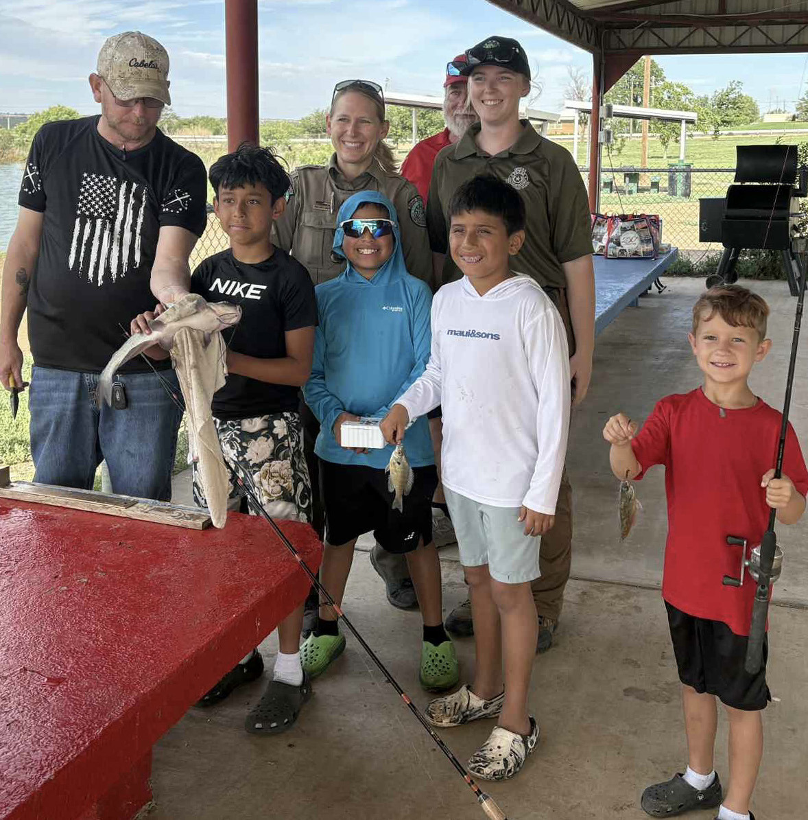 TEXAS GAME WARDENS were in attendance at the Post City Park June 13 to help youngsters with water safety and identifying fish species. MORE PHOTOS, PAGE 8 | COURTESY PHOTO
