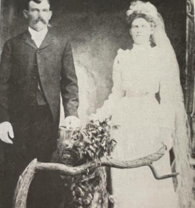 Naomi William Clark on her wedding day in Polar TX, August 8, 1901