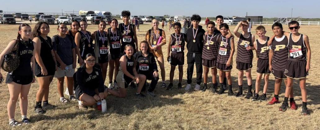 BOLD GOLD Post ISD’s cross country teams brought home several honors from the WTC meet in Snyder, highlighted by a first-place junior high boys team finish, a third-place varsity girls team finish and multiple individual top-10 performances. | COURTESY PHOTO