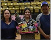 Chelsy Rodriguez escorted by parents: SanJuana and Hector Rodriguez