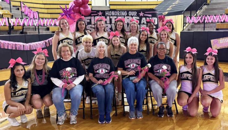 HONORING SURVIVORS The PHS Pink Out Pep Rally recognized four Post women in observance of Breast Cancer Awareness Month, celebrating their strength and raising awareness of the disease. | COURTESY PHOTO