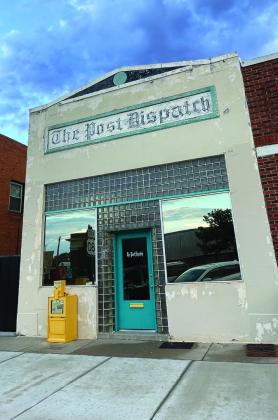 THE POST DISPATCH BUILDING at 123 E. Main Street, constructed in 1926 as headquarters of the weekly newspaper for editor and publishers Mrs. Eva Bailey and her son E. A. Warren, Jr., has changed ownership numerous times in the past century—most recently in 2020s to next-door neighbor Winehouse at 127—and is undergoing even more significant changes this month. | POST DISPATCH
