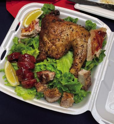 A plate of chicken sent to the judges.
