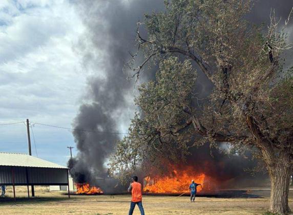 TOTAL LOSS Southland ISD lost teacher housing in a fire Oct. 12. Authorities say the cause of the fire is undetermined. The home was occupied by volleyball coach Jonathan Ingle, who was away for the weekend when the blaze consumed all his belongings. | AUDREY LEE PHOTO