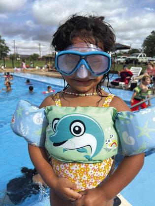 FUN IN THE SUN You can’t help but smile at this youngster who is suited up for swimming day during the 2024 Summer Rec program. | COURTESY PHOTO