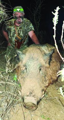 BIG PIG WINNER Lance Phares was the winner of the Big Pig category of the Star Feed Big Buck contest for the 2024-25 season. Lance’s Big Pig weighed in at 293 pounds and was shot in Crosby County. Lance won a monogrammed jacket. | COURTESY PHOTO