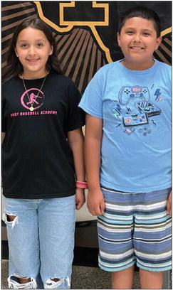April SOM are Maylen Mendez, 4th grade and Maxx Araiza, 3rd grade.