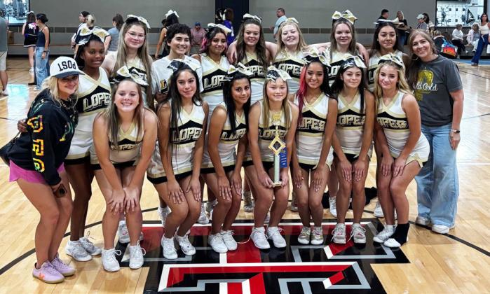 CHEER HONORS Members of the Post High School varsity cheer team received recognition during the Universal Cheerleaders Association camp June 7-10 at Texas Tech University. | COURTESY PHOTO