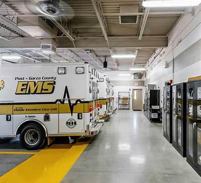 EMERGENCY SERVICES Post–Garza County EMS Facility in Post, Texas, designed by Halo Architects. The facility provides emergency medical services for Post and Garza County, with spaces designed to support rapid response operations and EMS personnel. | COURTESY PHOTO