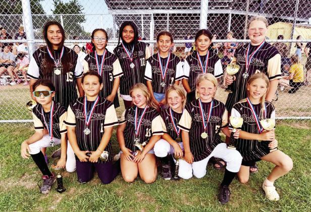 9/10 SOFTBALL Back Row: Kahla Coghill, Ariella Collazo, Alizae Armendariz, Emily Araiza, Adela Contreras, and Lyndi McClain. Front Row: Sophia Gonzales, Rielee Soto, Phoenix Strawn-Cash, Morgan Tadlock, Sara Tadlock, and Lyla Walkup. | COURTESY PHOTO