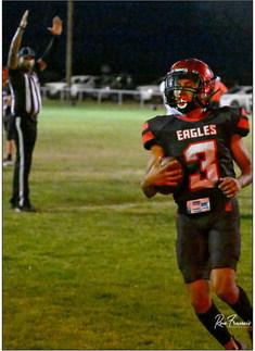 Senior Rey Flores scored a touchdown for the Eagles lastThursday night. | RON FRANCIS PHOTO