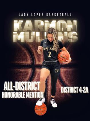 KARMON MULLINS ALL-DISTRICT 4-2A HONORABLE MENTION