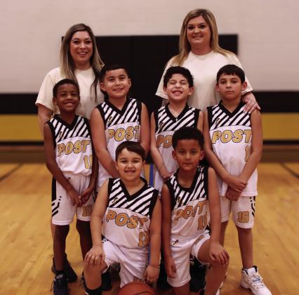 Boys 1st/2nd Coaches Valerie DeLeon, Whitney Williams, Sponsor B&amp;amp;B Roustabout, and players Lincoln Webb, Saiyge DeLeon, Trebor Segura, Joaquin Roman, Branson Taylor, Xander Menjares, Nathaniel Coronado. | WHITNEY DORSETT PHOTO