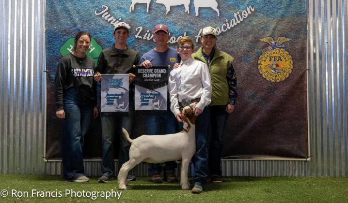 RESERVE BREED CHAMPION HEAVY GOAT KEITHLAND WINK