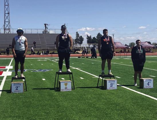REGIONAL QUALIFIER, Mason Wright went far with the Area Champion in Shot Put at 44-08.00 and Discus at 159-03. | ABIGAIL RODRIGUEZ PHOTO
