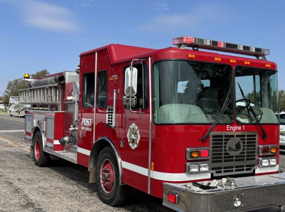 ESCORT Post Fire Department escorted the Texas Brotherhood through town safely as they stop for lunch at the city park.