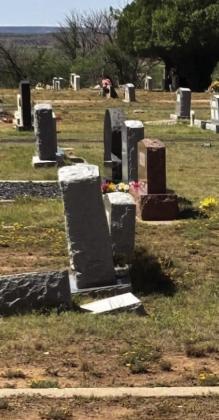 HEADSTONE SHIFT Several grave markers show signs of movement in the Post Cemetery, where aging foundations and changing ground conditions have contributed to shifting headstones. | COURTESY PHOTO