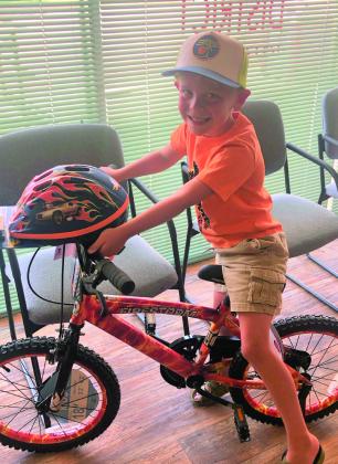Jack Talerico had the best-decorated entry in the Bike Parade sponsored by the Post Volunteer Fire Department and the City of Post. Jack Talerico received a new bike from Community Recovery Center.