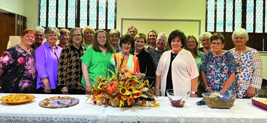 AMITY MEMBERS Post Amity Study Club started its 98th year with a brunch at the First Presbyterian Church. Members pictured are, front row: Christy Morris, Ruth Ann Young, Marsha Norman, Carol Williams, Jane Trail, Mary Ann Wright, Nancy Kemp, Bonnie Tyler, Nancy McDonald, and back row: Nancy Thuett, Suzanne Hudman, Kim Greer, Beth Cook, Dianne Griffin, D’Linda Chapman, Amy Weems, Susan McDonald, and Patsy Bilbo.