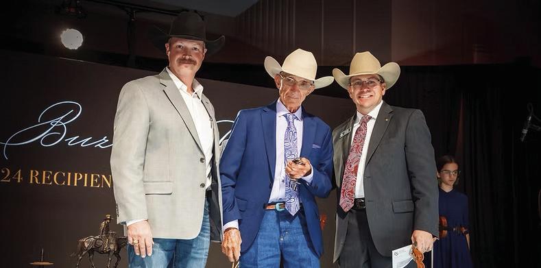 SPUR AWARD 2024 Ranching Heritage Association Working Cowboy Award recipient, Joe N. “Buzz” Thorp of Throckmorton, Texas. Thorp is currently at the R.A. Brown Ranch and still cowboys at age 91. | RANCHING HERITAGE ASSOCIATION