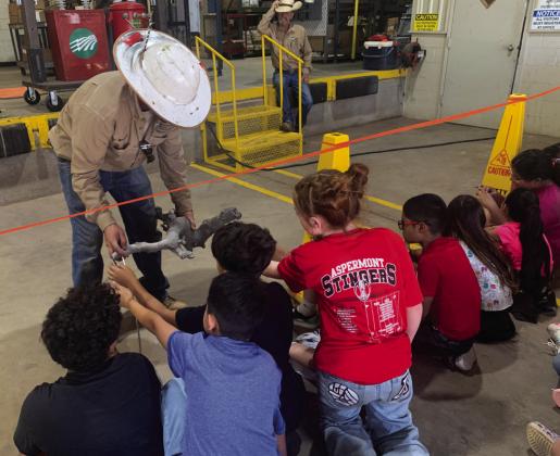 ARTIFACT With much confusion, the class learns that what they hold is not wood, but rather glass. They have learned that when electricity from the lines touches the ground it causes the sand to melt from the extreme heat, making glass. | ANNA GIBSON PHOTO