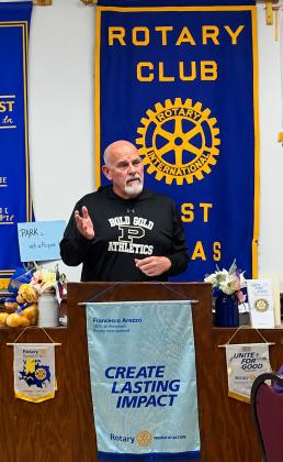 BOLD GOLD UPDATE Post High School head football coach John Wright spoke to members of the Post Rotary Club about the Bold Gold Antelope football team during the club’s meeting Tuesday, Sept. 15. | COURTESY PHOTO