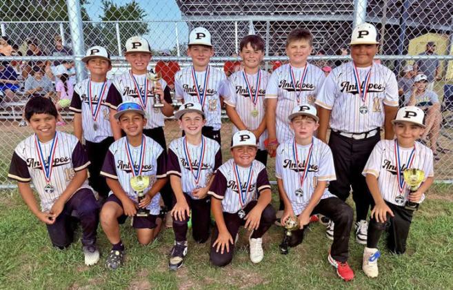 9/10 BASEBALL Back Row: CJ Belongia, Jonsey Belongia, Hagen Whetsel, Thomas Gomez, Braxton Torres, and Jack Walls. Front Row: Alexx Perez, Jonah Hernandez, Samuel Reiter, Easton Rivera, Easton Whetsel, and Ricardo Lopez. | COURTESY PHOTO