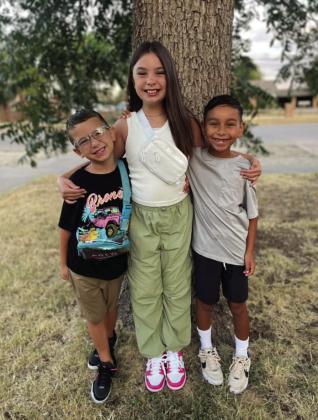 The first day of school for Bowen, a first grader, Hallee, a fifth grader, and Hunter, a third grader! | COURTESY PHOTO