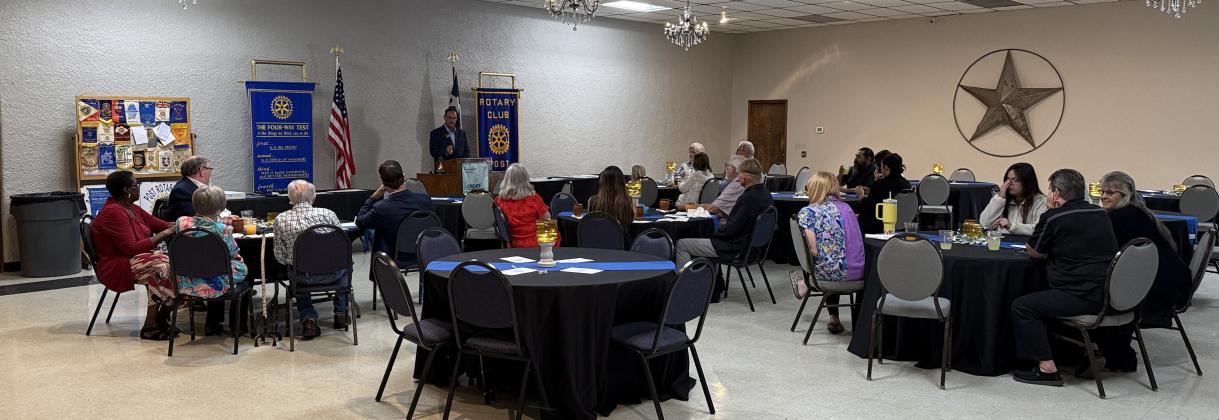 LEADERSHIP TRANSITION Members of the Post Texas Rotary Club gathered for the club’s annual officer induction banquet on June 16 at the community center. | COURTESY PHOTO