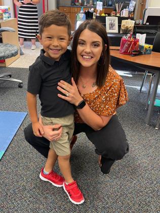 Gunner Flores and Mrs. Olivarez. | COURTESY PHOTO
