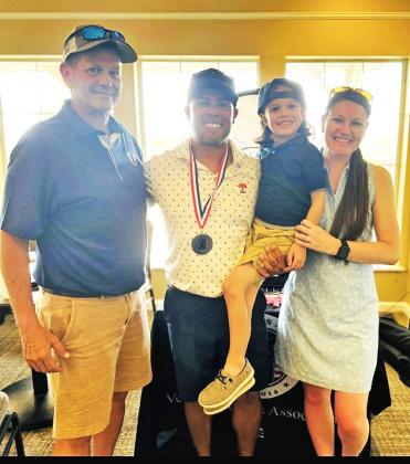 FLIGHT CHAMPION Jamie Collazo, son of Linda Collazo of Post, recently captured first place in his flight during a Veteran Golfers Association tournament at the Golf Club of Edmond in Edmond, Oklahoma. | COURTESY PHOTO