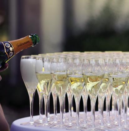 Photo provided by Gus Clemens Sparkling wine glasses.