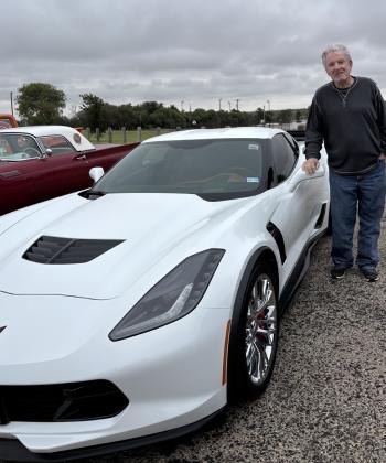 FUN Paul Harmon is all smiles with his 2017 white Corvette. When asked why he does car shows his response was, “It’s what we do for fun.” | PAULA JACKSON PHOTO