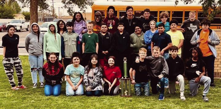Post Middle School Concert Band received a first rating at the contest on Thursday, April 27, in Floydada under the direction of Asst. Band Director Nikki Moore. Photo Provided