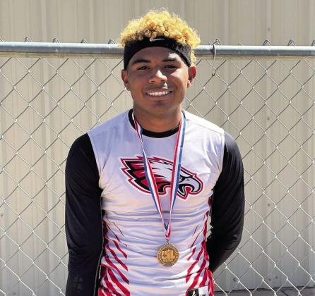 Junior De’Angelo Humphries will represent Southland Independent School District at the State Track Meet on Saturday, May 13, in Austin at Mike Myers Stadium. The 100 Meter Is scheduled to begin at 6:05 p.m., according to the UIL website. De’Angelo qualified for the state meet by placing third in the Regional Track meet last week. Congratulations De’Angelo! Go Eagles! Photo Provided