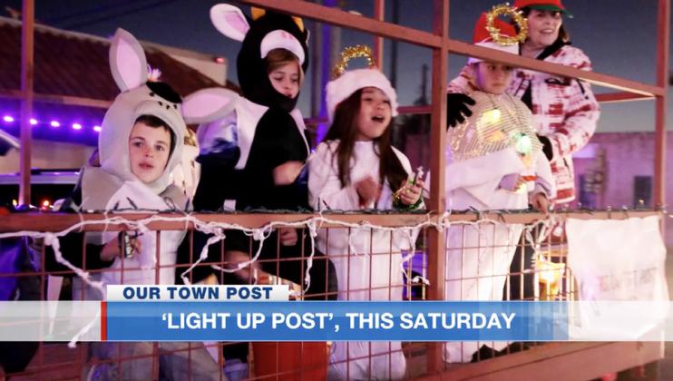 POST PERSONALITIES appeared on Lubbock’s television morning shows Dec. 3 to promote Light Up Post 2025. | COURTESY PHOTOS