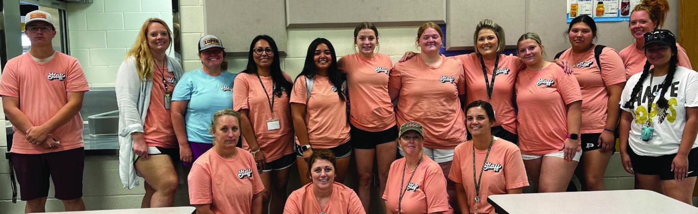 2024 SUMMER REC staff from back row left, AB Flowers, Heather Hill, Lauren London, Loretta Guiterrez, Nyrah Soto, Hanna Krauser, Rylie Schoonover, Amy Guthrie, Brailey Mason, Azuray Landa, Shanna Walkup, Katie Cruz. Front row, Sue Tidwell, Jona Jones, Summer Rec Director Marlana Miller, Taylor Belongia and (not pictured Kody Osborn).