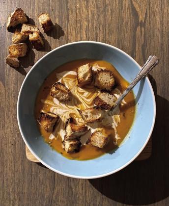 Savory sweet potato soup