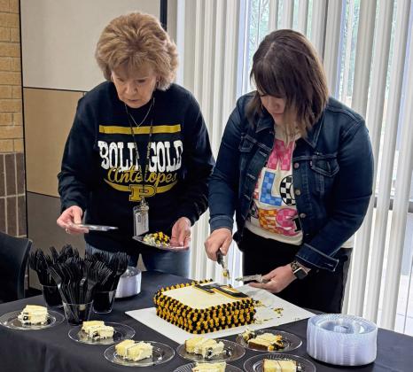 COMMUNITY CELEBRATION Guests attending the retirement reception for Irene Abraham and Mary Short enjoyed refreshments and fellowship during the May 21 celebration honoring the retirees’ combined 66 years of service. | POST DISPATCH