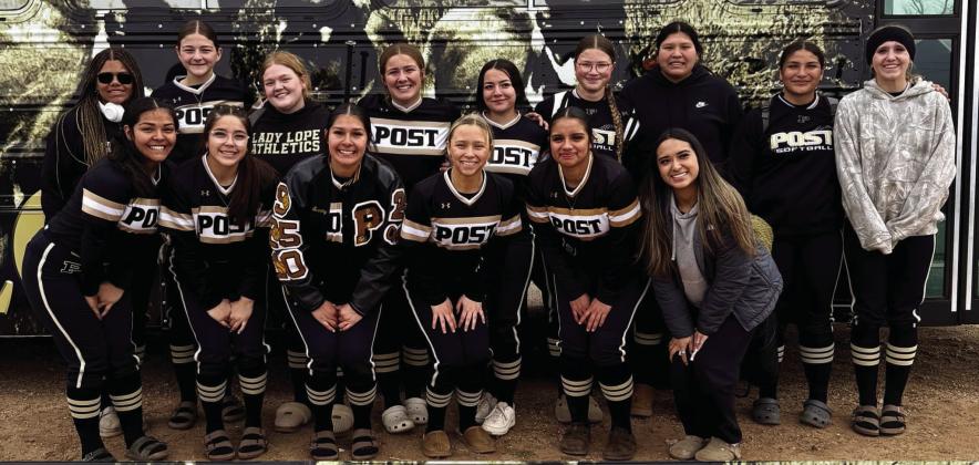 DISTRICT OPENER Post Lady Lopes won their district opener in Morton, hitting four home runs on March 15, with a score of 21-5. See story page 6. | COURTESY PHOTO