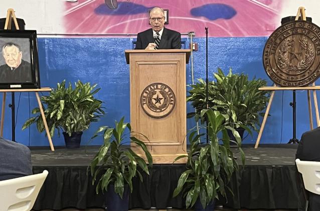 HONORABLE JUDGE NORMAN addressed attendees during the facility’s grand opening ceremony. | TDCJ PHOTO