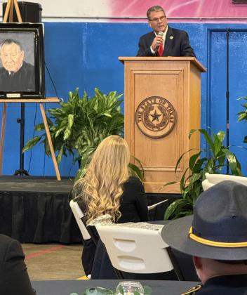 SEN. CHARLES PERRY was among the dignitaries presenting remarks at the Feb. 24, 2026 reopening of Post’s Giles W. Dalby correctional facility The Texas State Senator for District 28 emphasized the significance of the Giles W. Dalby Unit to the community and the state. | TDCJ PHOTO