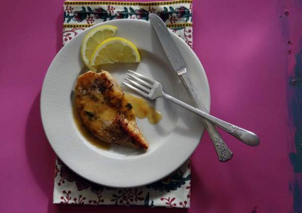 WITH SUCH A LIGHT SUMMER MEAL of salad and sautéed chicken, you’ll have plenty of room left for a slice of that cake or another favorite dessert! | ANGELINA LaRUE PHOTO
