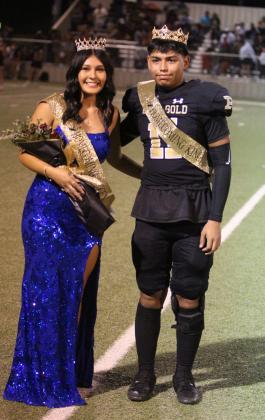 ANTELOPE ROYALTY Post ISD crowned Adan Gonzales king and Serenity Sanchez queen during the homecoming game Sept. 19. | BELLA HAYEK &amp;amp; RYLAN MORRIS PHOTO