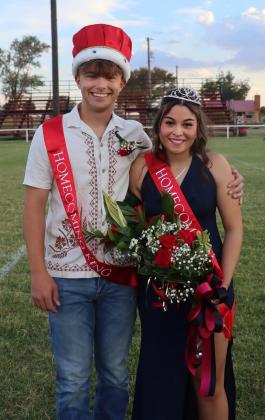 EAGLE ROYALTY Southland ISD crowned Spencer McMahan king and Elizabeth Gonzales queen during the homecoming game Sept. 19. | EMILY GORDON PHOTO