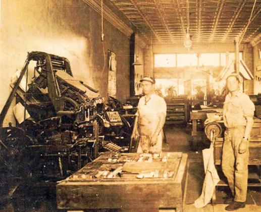 THE NEWSPAPER OFFICE on Post’s Main Street still looks now much as it did in the early 20th century, though the Linotypes and presses are long gone. | FILE PHOTO
