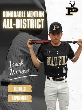 ISAIAH MORENO HONORABLE MENTION OUTFIELD SOPHOMORE