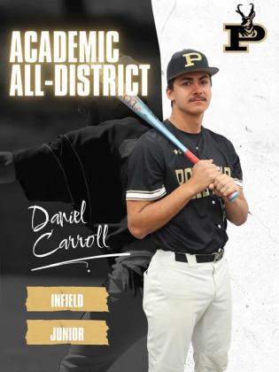 DANIEL CARROLL 2ND TEAM ALL-DISTRICT INFIELD JUNIOR