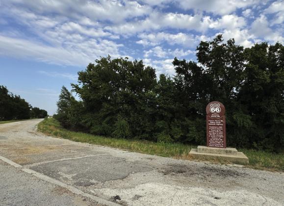 THE RIBBON ROAD outside Miami, Oklahoma, is a remnant of the solitary stretch of Route 66 that was built in 1912 (before the Route was officially designated) as a single lane. | THE TEXAS SPUR